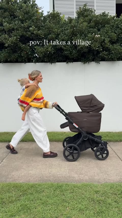 Instagram post by @hannahbeaden for Bugaboo. Caption reads: [...] moments, it really does take a village!....