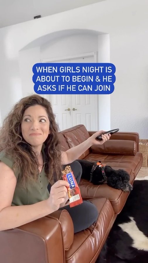 Instagram post by @itsdeenalang for LUNA Bar. Caption reads: That’s not the vibe, sir ✋🏻
#PlayAPart....