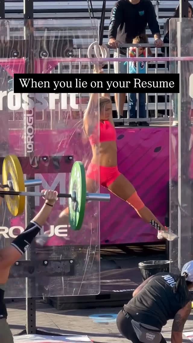 Instagram post by @haleijo.arroyo for CrossFit. Caption reads: Got the job....