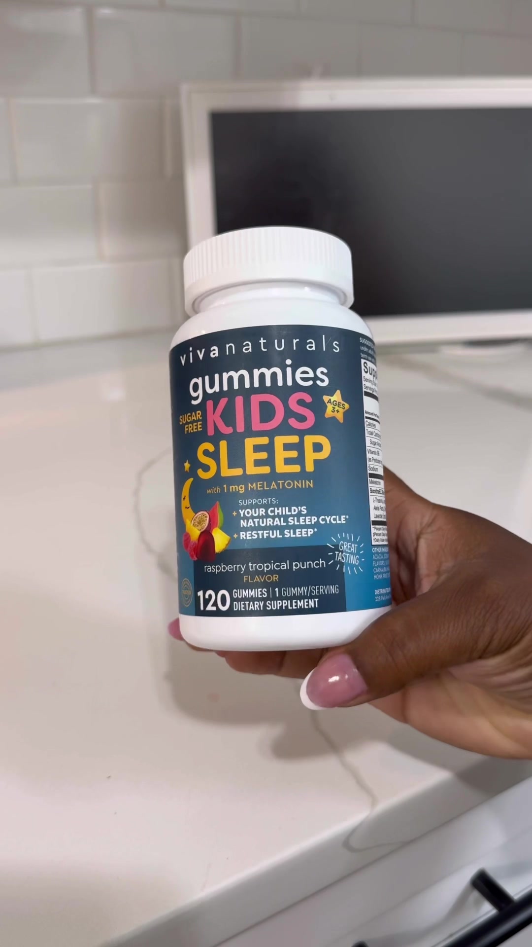 TikTok post by @janiceyalittle for Viva Naturals. Caption reads: We love to keep @Viva Naturals gummies on hand for....