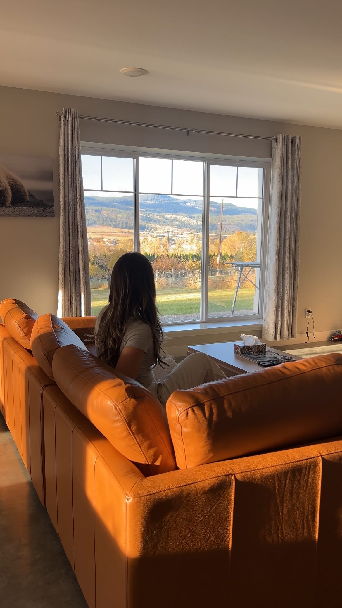 Instagram post by @theredbowlofficial for Valencia Theater Seating. Caption reads: Finally got a couch!🥹 Grateful to....