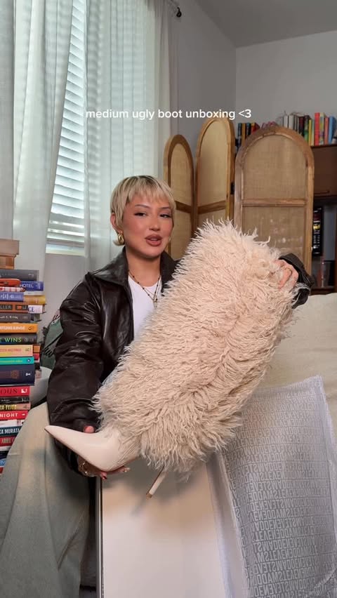 Instagram post by @ashleynicolequiroz for Steve Madden. Caption reads: Okay, are the new boots medium ugly or medium....