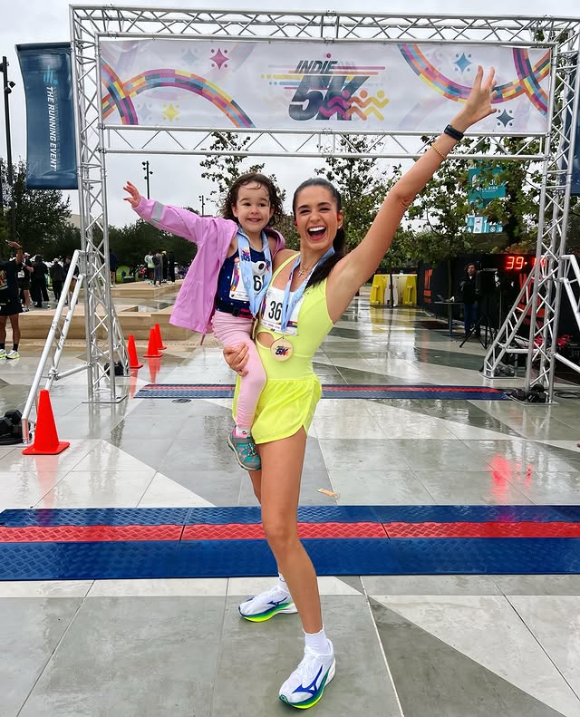 Instagram post by @trackclubbabe for Mizuno USA. Caption reads: CLARK’S FIRST RAINY 5K😅

We had the BEST week at....