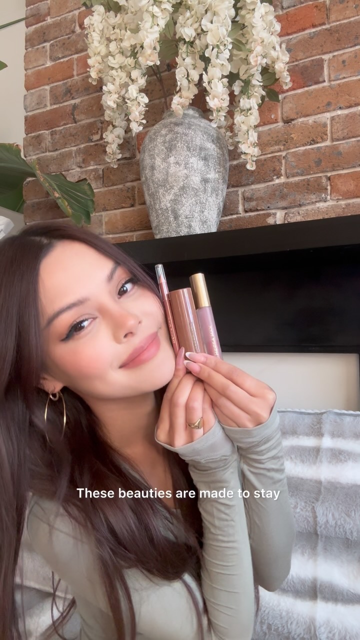 Instagram post by @lilymaymac for Mecca. Caption reads: Soft matte finish ✔️ Long-lasting colour ✔️ Major....