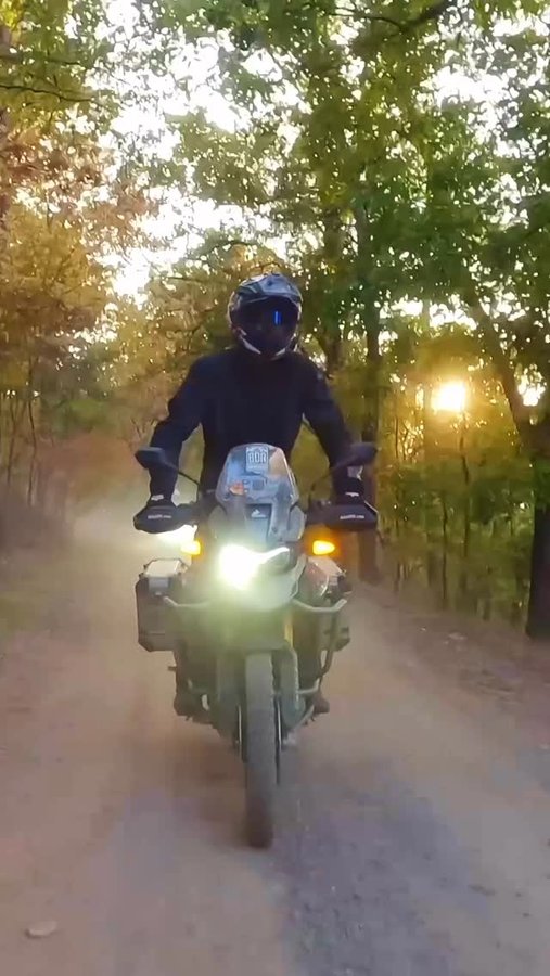 Instagram post by @ridebdr for Triumph Motorcycles. Caption reads: Get ready for 1,300 miles of backcountry....