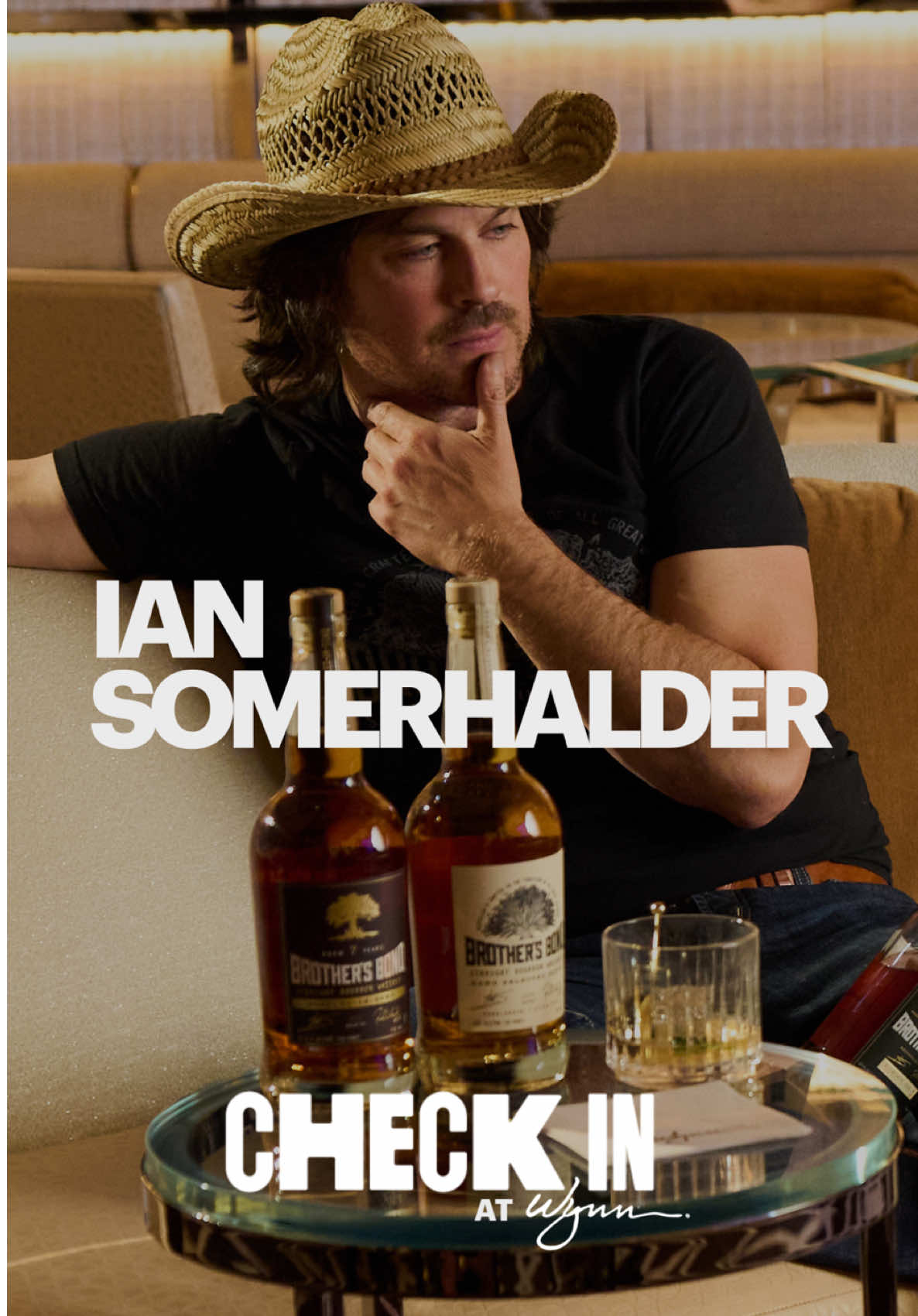 TikTok post by @iansomerhalder for Brother's Bond Bourbon. Caption reads: [...] From grain to glass, discover how....
