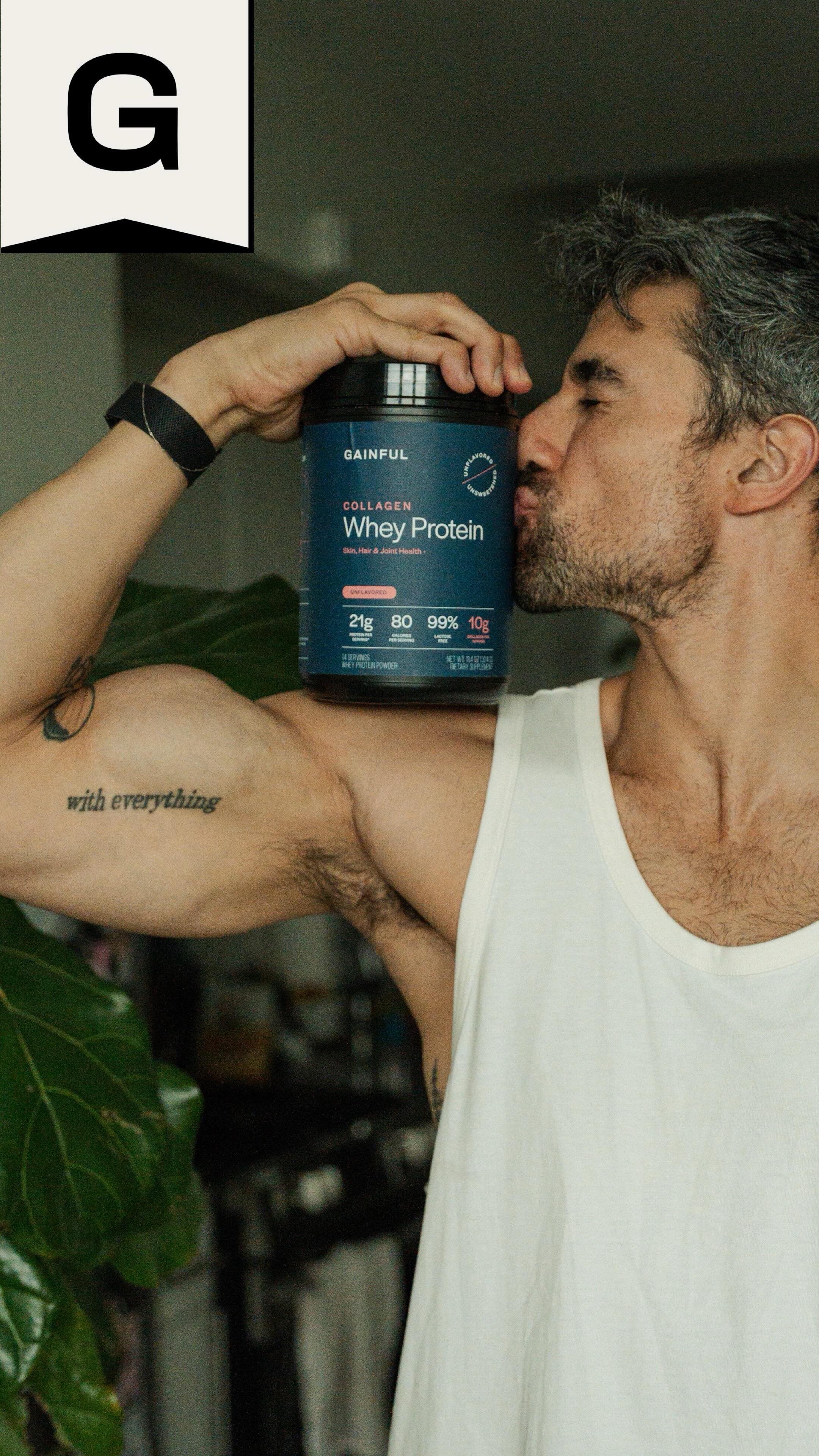 Instagram post by @iamdanielvictor for Gainful. Caption reads: Thank you @gainful for letting me have my protein....