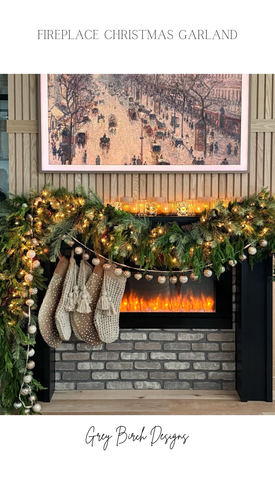 Instagram post by @greybirchdesigns for MagicLinks. Caption reads: This year I wanted a classic elegant look for the....