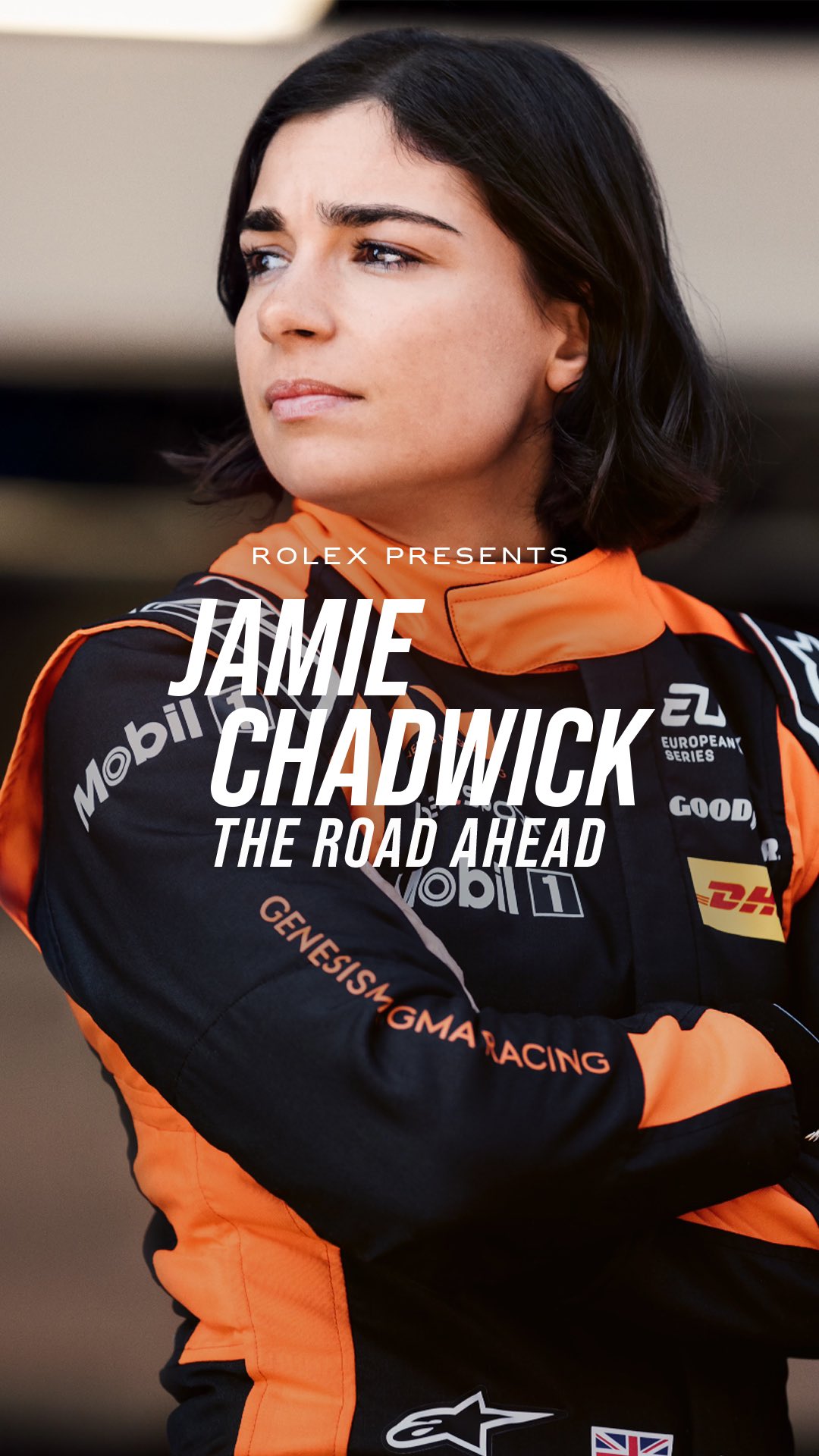 Instagram post by @jamiechadwick for Rolex. Caption reads: A pioneer for women in motor....