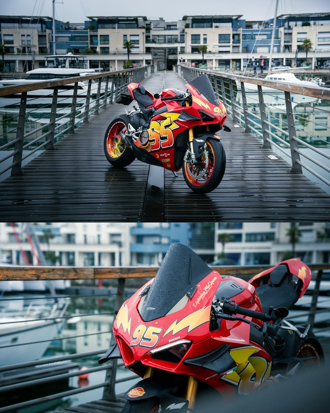 Instagram post by @flashmcqueenv4s for Ducati. Caption reads: 👑⚡️

-10% sur tout le site Prozis avec le code....