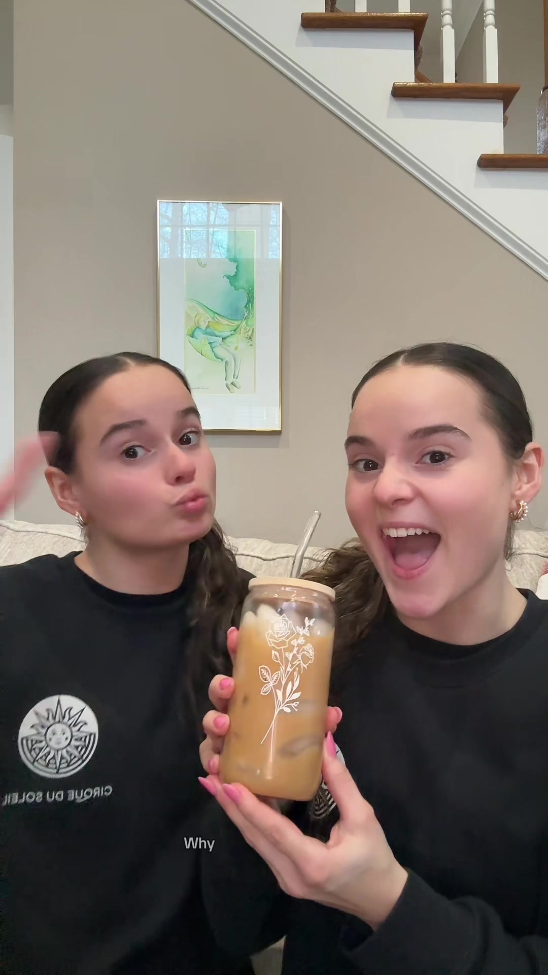 TikTok post by @dubuctwins for Crushed Tonic. Caption reads: @Crushed Tonic #twins #virał #coffee.