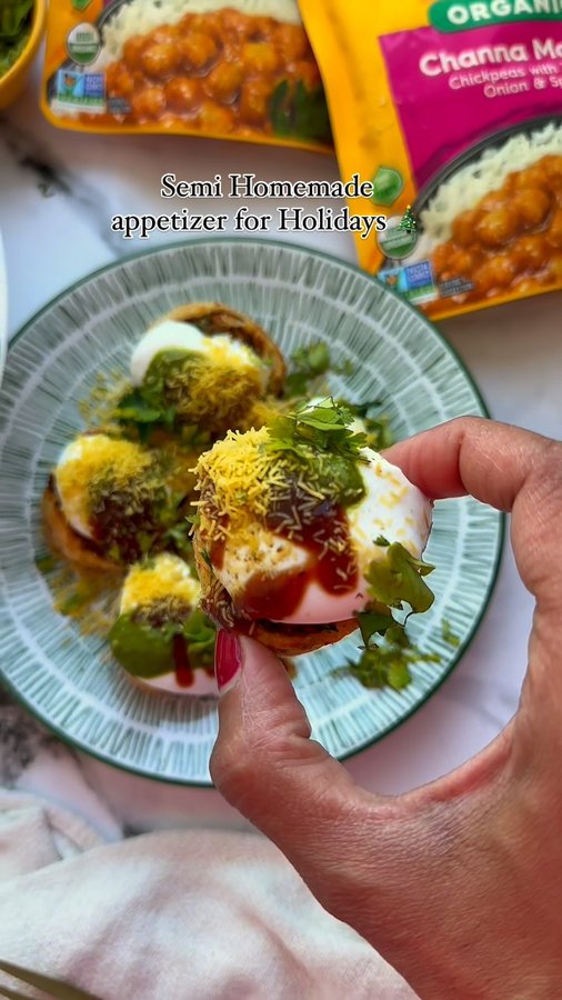Instagram post by @vspiceroute for Tasty Bite. Caption reads: [...] next party. The Channa masala from....