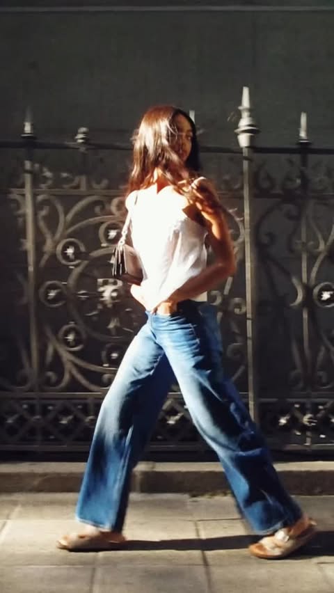 Instagram post by @cristinacheni for Pepe Jeans London. Caption reads: When you find the perfect jeans… you know....