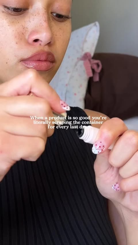 Instagram post by @jaylasteinn for Rare Beauty. Caption reads: None and I mean NONE of the @rarebeauty brow gel....