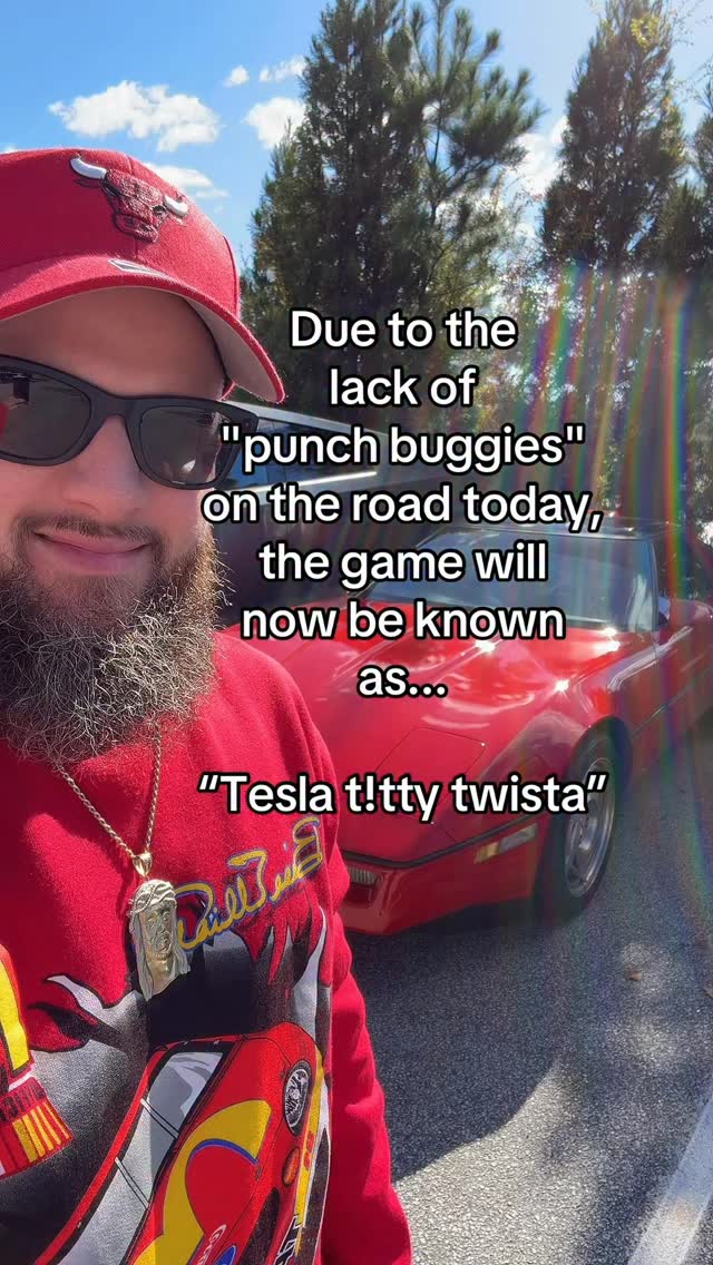 Instagram post by @theretrokid_ben for Tesla. Caption reads: New game @teslamotors 

#fyp #viral #explorepage✨....