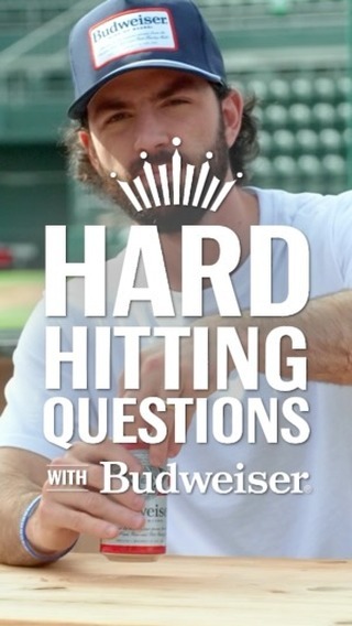 Instagram post by @dansbyswanson for Budweiser. Caption reads: Sat down with @BudweiserUSA, cracked a cold one....
