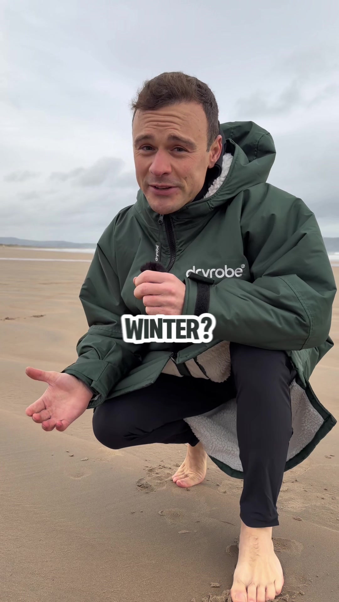 TikTok post by @pauloross for dryrobe. Caption reads: Struggling to get through the dark winter months? ....