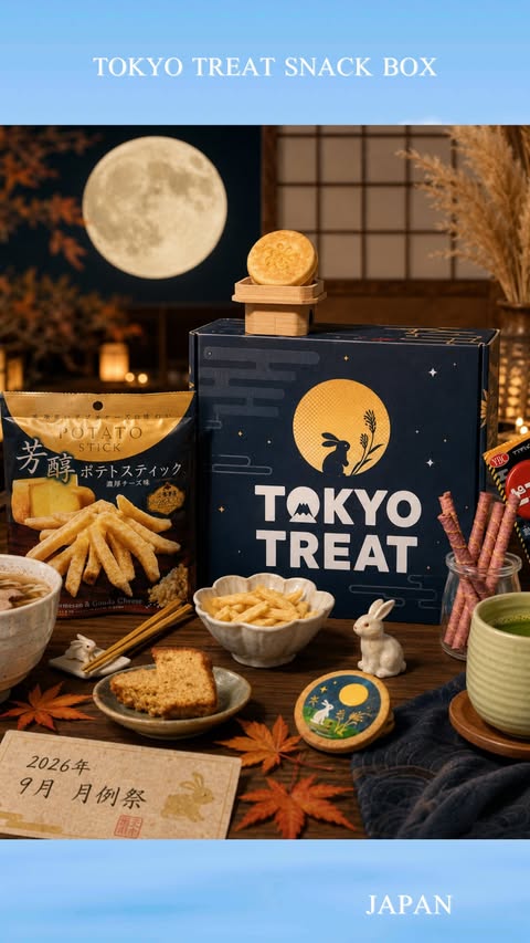 Instagram post by @wanderfulanya for TokyoTreat. Caption reads: [...] the moon. — Unboxing my TokyoTreat box....