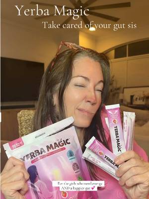 TikTok post by @kerimiller46 for Yerba Magic. Caption reads: [...] pink stick? 💕 I’ve been loving this Yerba....