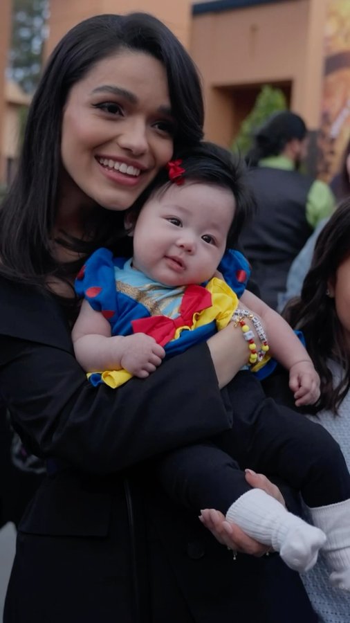 Instagram post by @rachelzegler for Disney Princess. Caption reads: A very special surprise from Snow White herself....