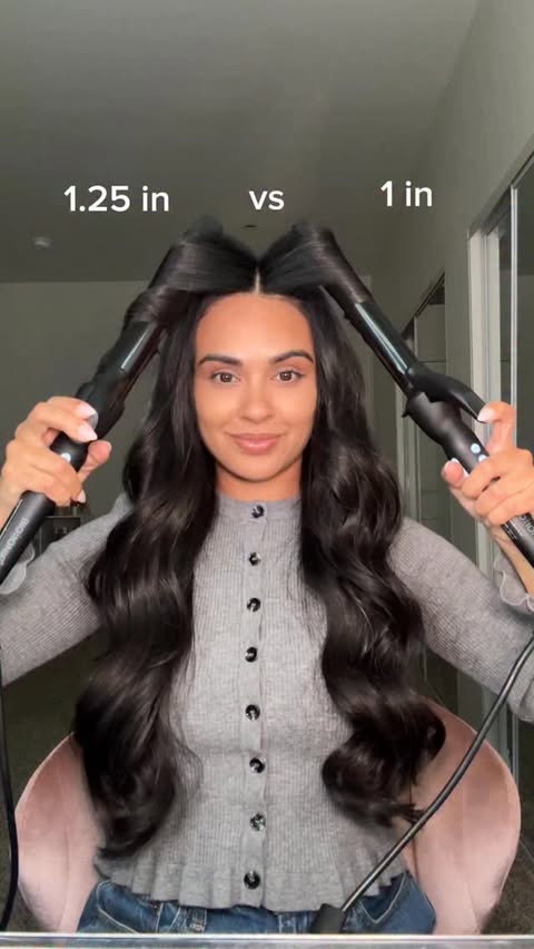 Instagram post by @cynthiadhimdishair for Bio Ionic. Caption reads: Which side do you prefer?! Using @bioionic Long....