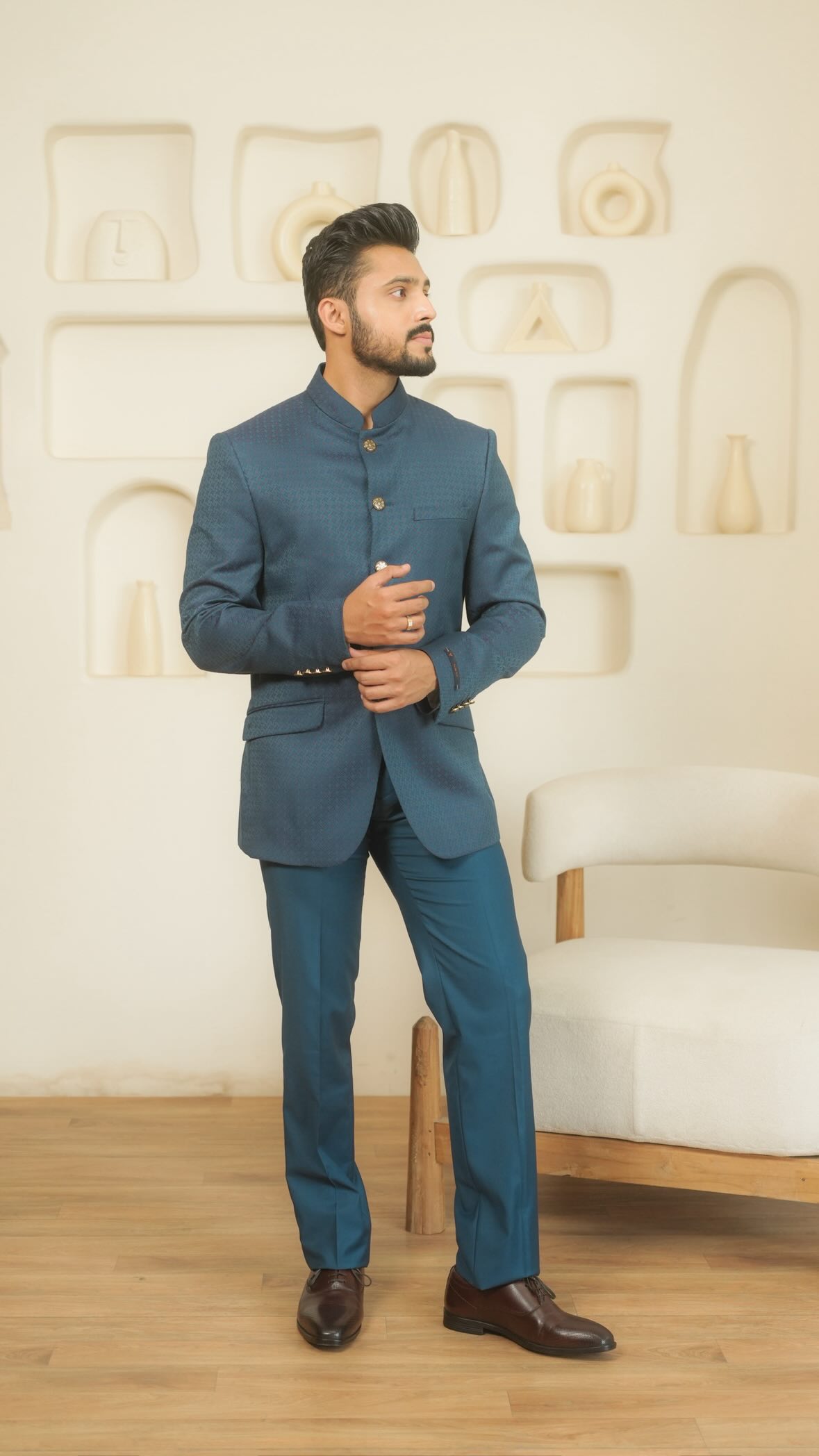 Instagram post by @moderndaywingman for Shoppers Stop. Caption reads: From Haldi to Wedding, the best man’s got it all....