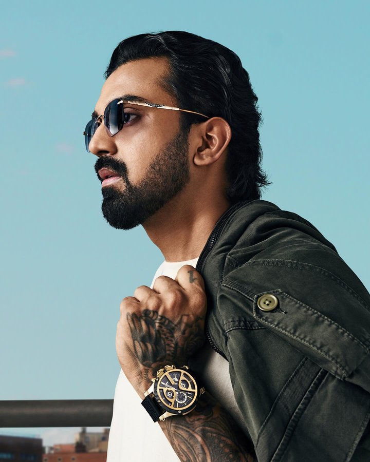 Instagram post by @klrahul for Police Lifestyle. Caption reads: Confidence and uniqueness: what it takes to walk....