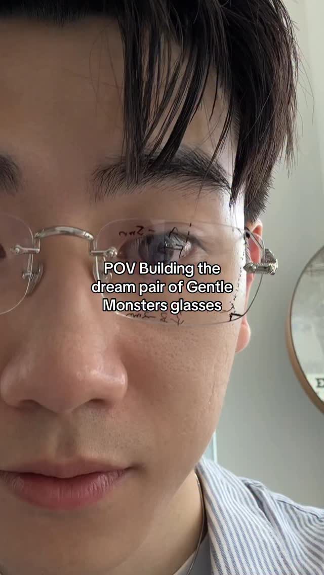Instagram post by @cha.siu for GENTLE MONSTER. Caption reads: Teaser for my dream pair one-of-kind gentle....