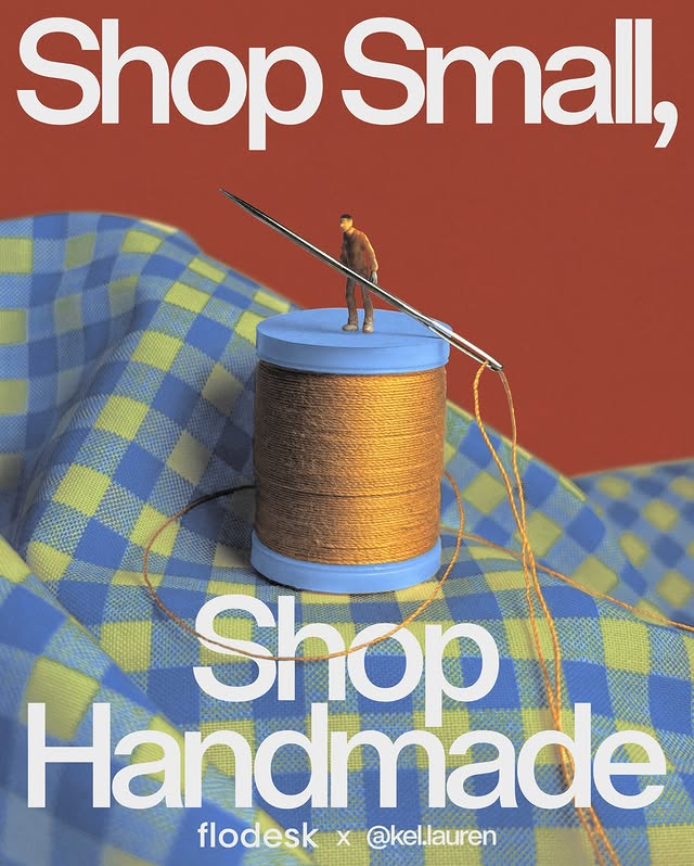 Instagram post by @kel.lauren for Flodesk. Caption reads: thoughtful gifts are special to me, so remember to....