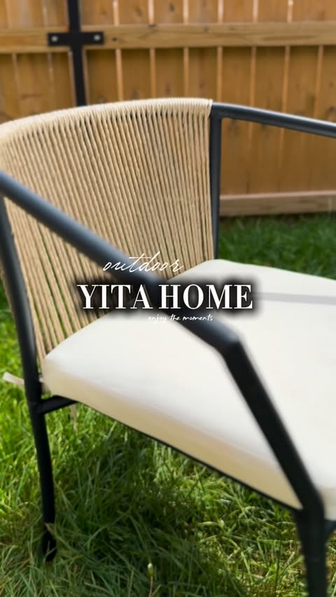 Instagram post by @goksu.chicagoda for Yitahome. Caption reads: [...] to upgrade your outdoor vibes! 🌸 ✨....