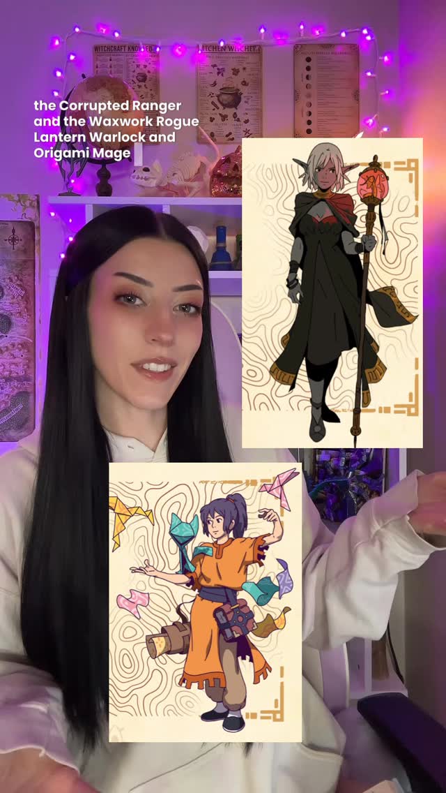 Instagram post by @rikkichuu for 1985 Games. Caption reads: Obojima D&D subclasses! 🔮✨

@obojima @1985games....