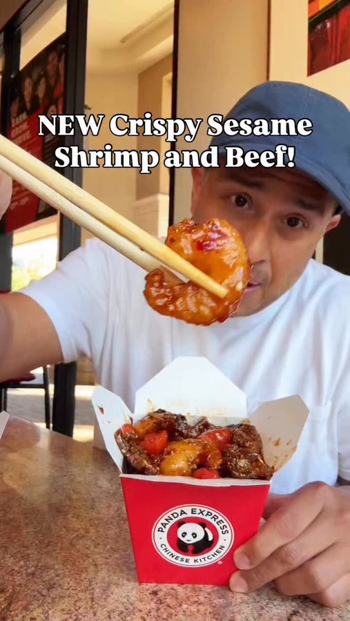Instagram post by @bestoflafood for Panda Express. Caption reads: Guys! @officialpandaexpress just dropped a NEW....