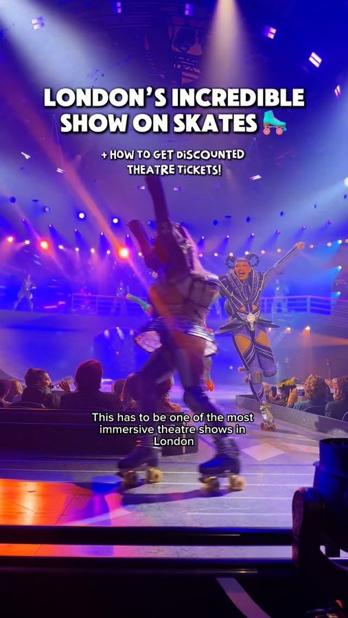 Instagram post by @exploringlondon for Ticketmaster. Caption reads: ad This is one of the most immersive theatre shows....