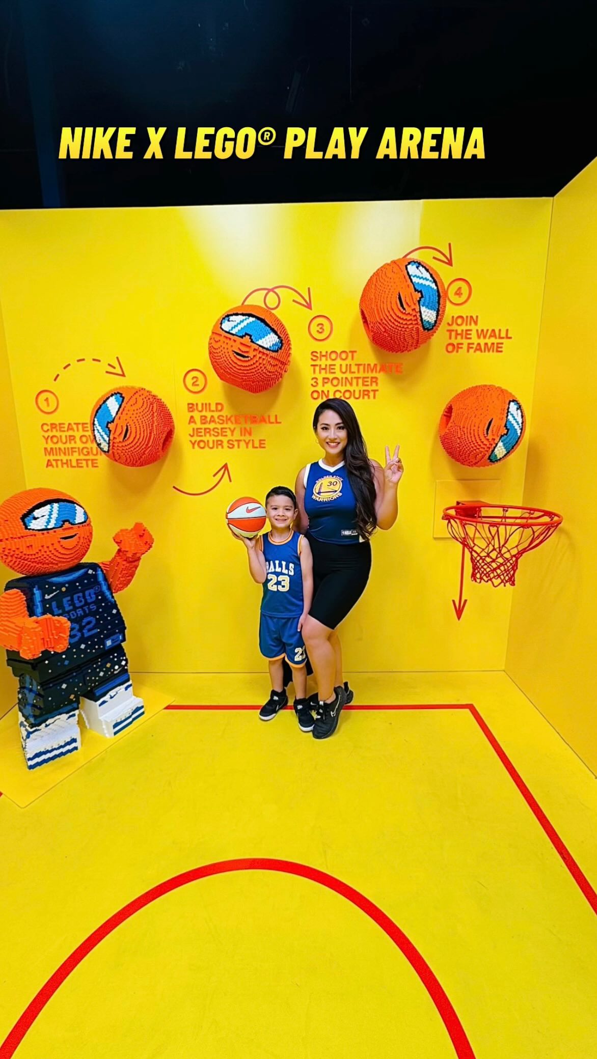 Instagram post by @mrs.myrna for LEGO. Caption reads: 🏀 Calling All Hoopers! Get ready to play! This....