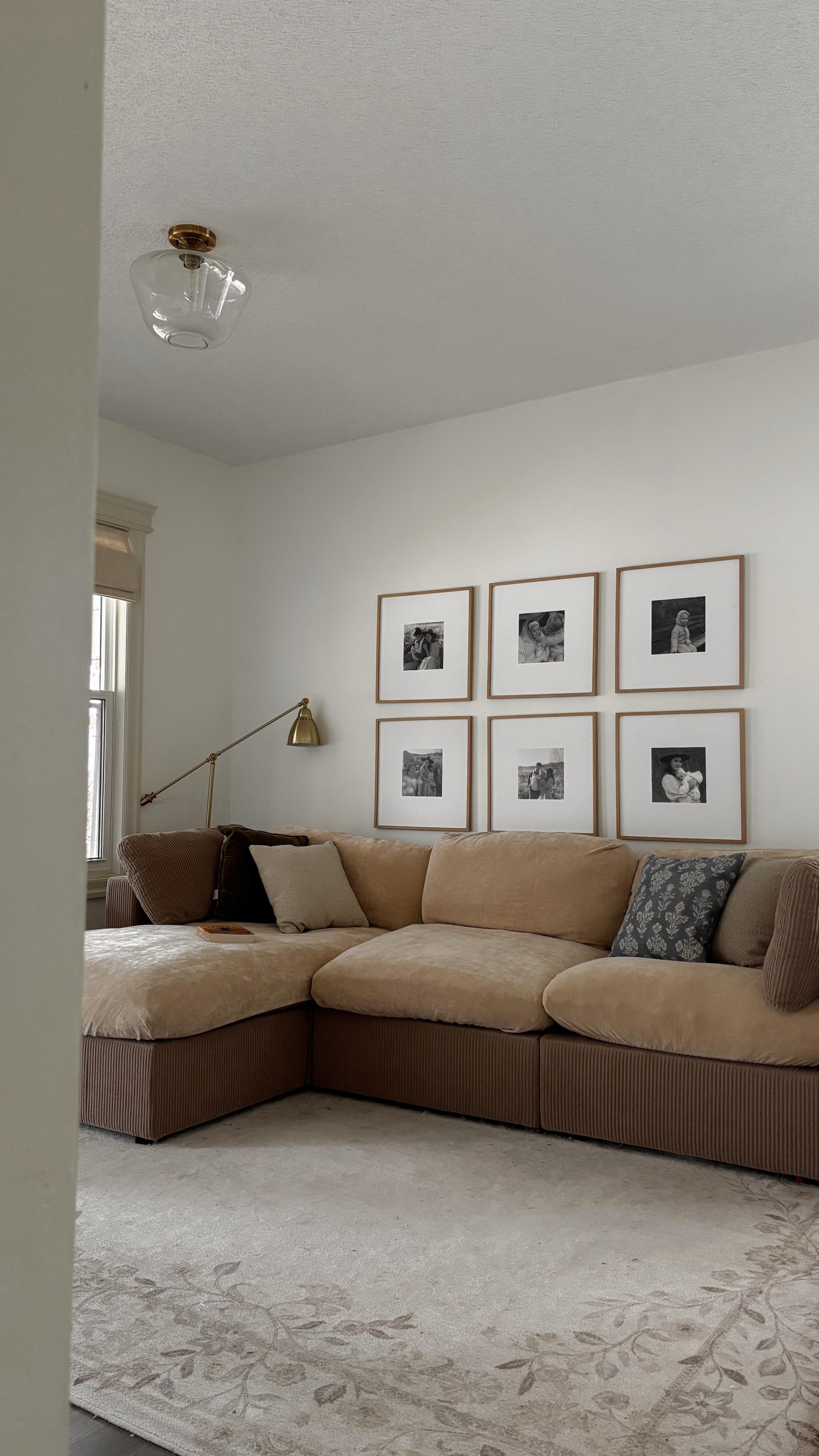 Instagram post by @sydneylaurenallan for Nolan Interior. Caption reads: [...] damaged by my two wild toddlers - Nolan....