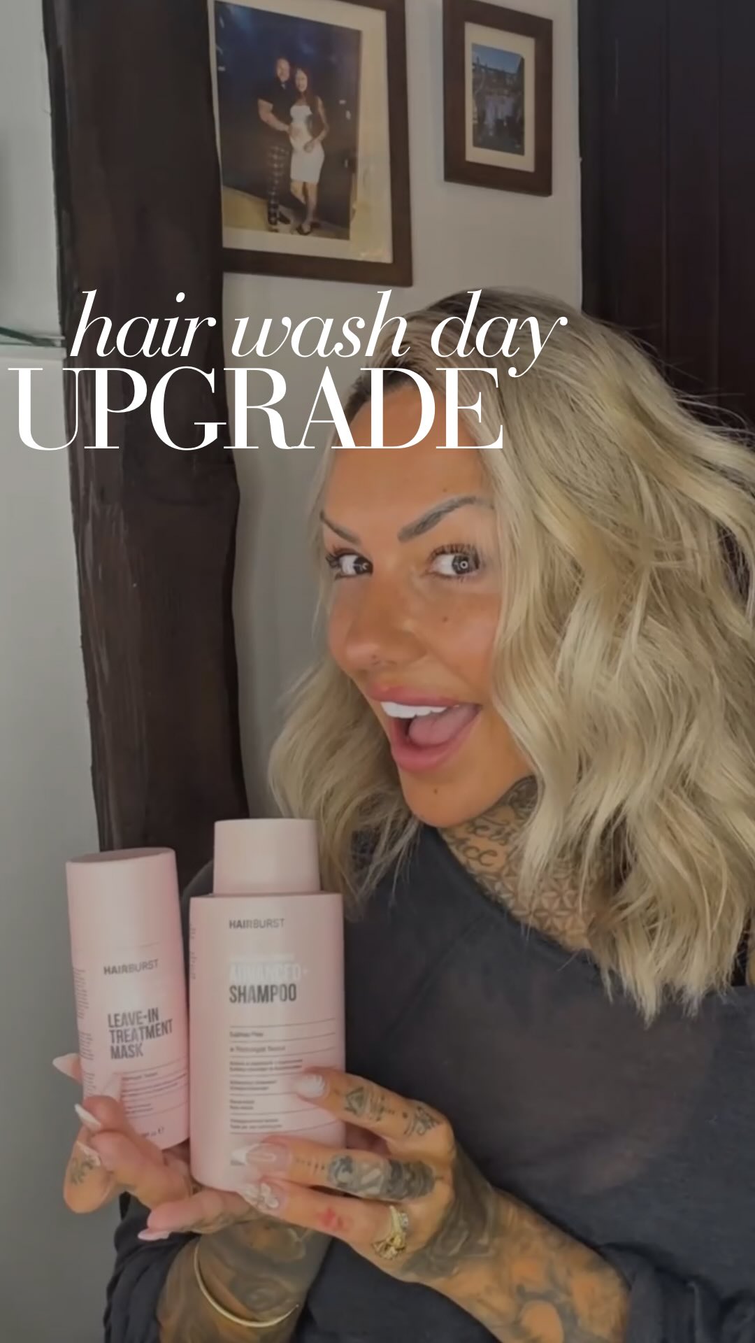 Instagram post by @_riohair_ for Hairburst. Caption reads: It’s wash day, but let’s upgrade it 🧬 

Hormonal....