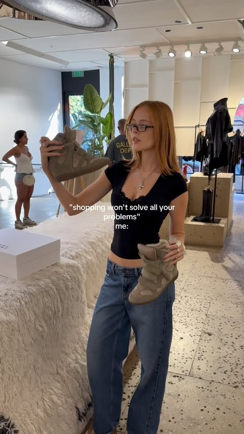 Instagram post by @julie.macaluso for ISABEL MARANT. Caption reads: my problems feel solved.