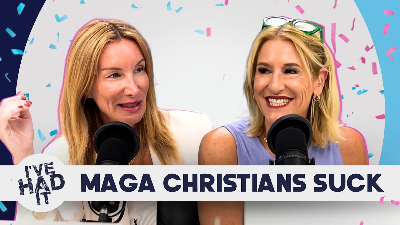 YouTube post by @ivehaditpodcast for PrettyLitter. Caption reads: MAGA Christians SUCK.