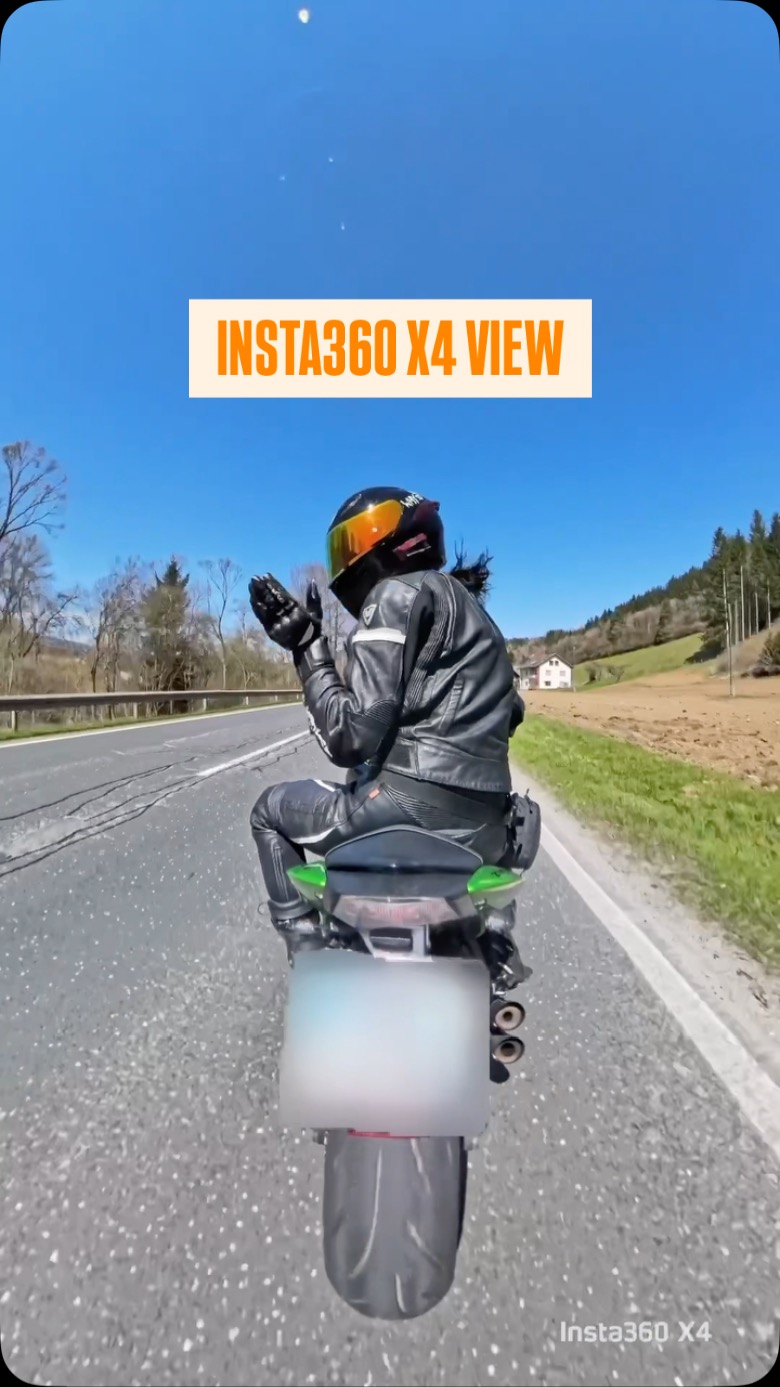 Instagram post by @_kawa.katy for MoltenCores. Caption reads: The @insta360 X4 view with the invisible selfie....