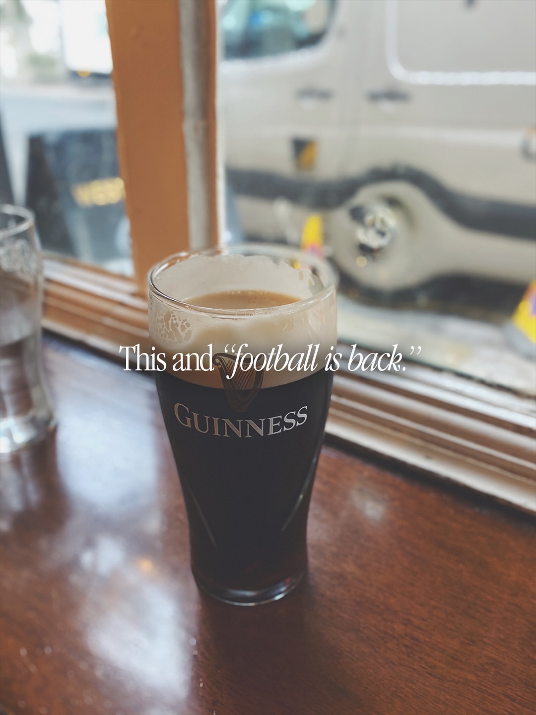 Instagram post by @sunday.scaries for Guinness. Caption reads: Matchday ready ⚽️ @guinnessus #guinnesspartner.