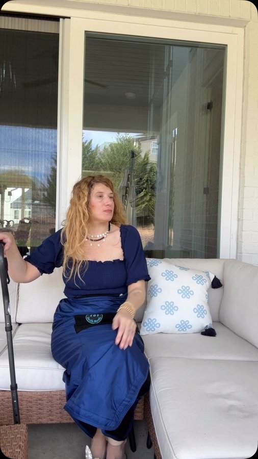 Instagram post by @bellevueblue for Get The Mozy. Caption reads: I am loving my @get_the_mozy blanket I am always....