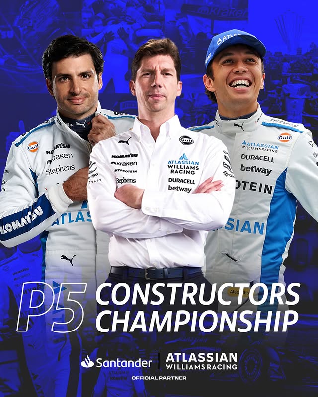 Instagram post by @formulasantander for Santander. Caption reads: [...] - what an achievement for the team....