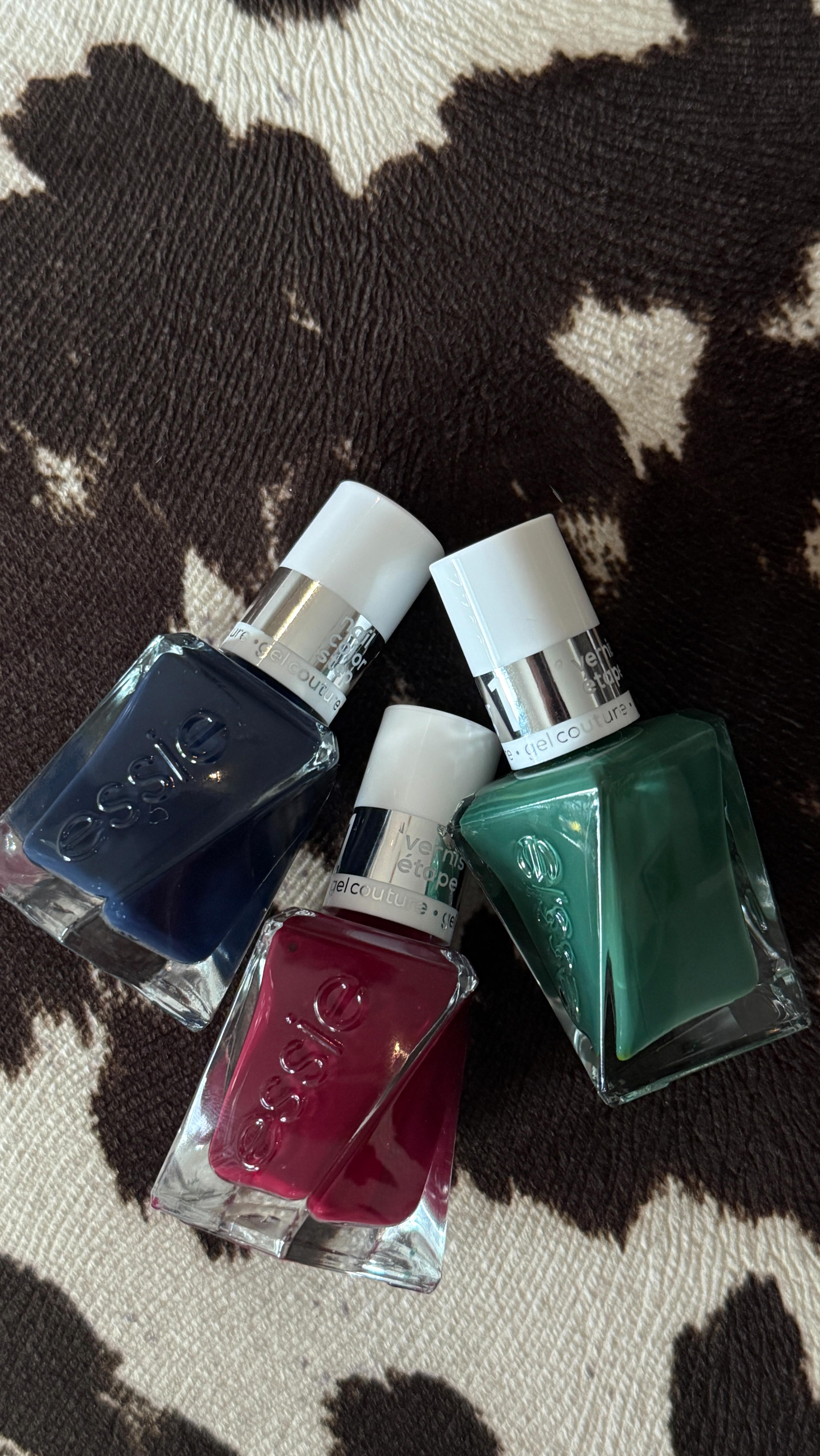 Instagram post by @andie.jey for essie. Caption reads: an impossible decision with these @essie shades....