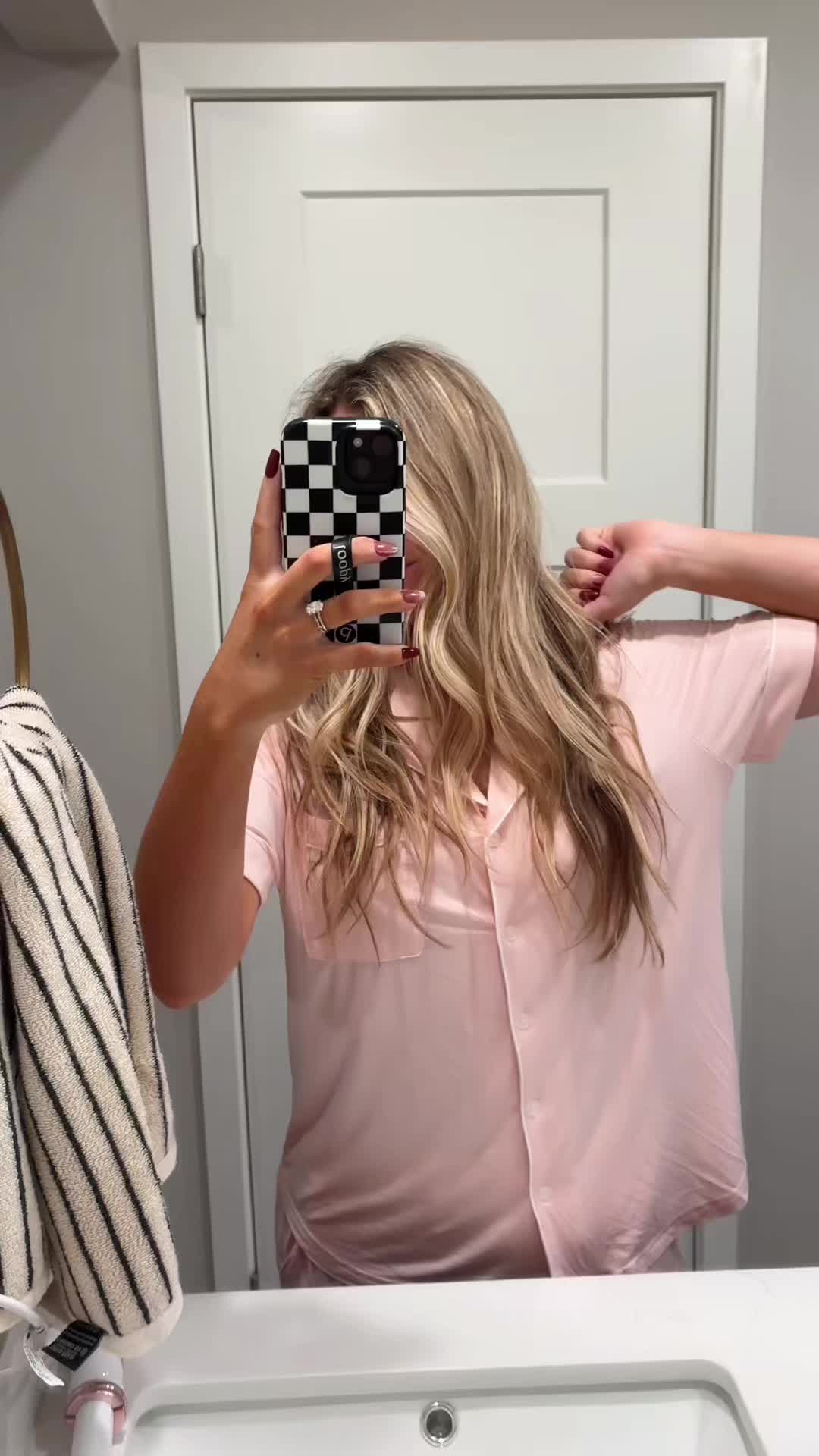 TikTok post by @caitlinkellnerr for Caraway Home. Caption reads: time to bring back the morgan audios on my vids bc....