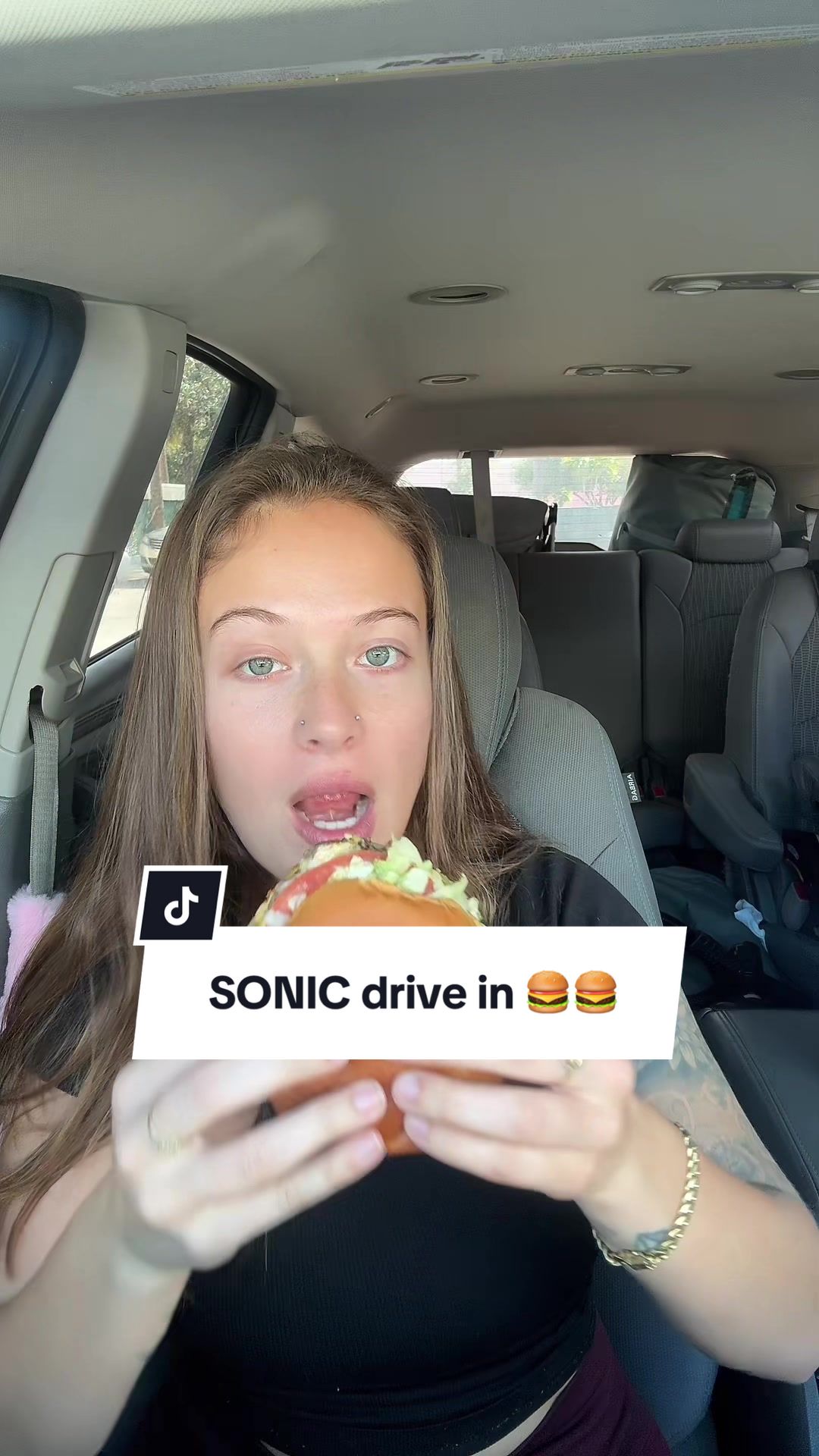 TikTok post by @literallyliana_ for Sonic Drive-In. Caption reads: My current fav 🤌🏼 @SONIC Drive-In #SONICpartner....
