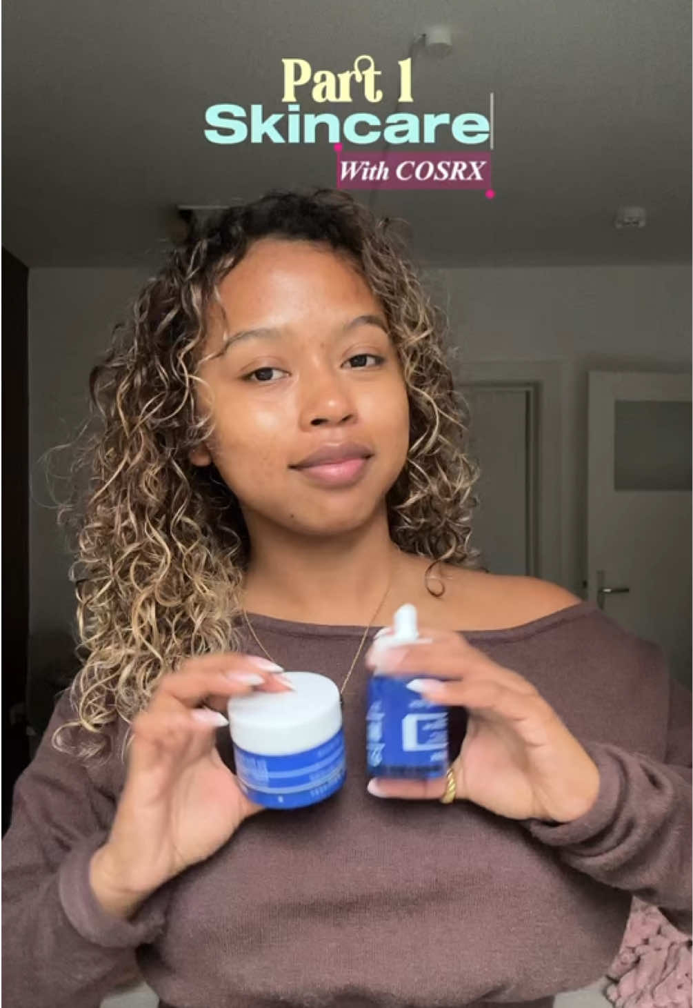 TikTok post by @nlarrah for 4AM Marketing – Saebyeok Naesi. Caption reads: [...] 🤸‍♀️🫧🧴⭐️ @COSRX Official @4AM Marketing –....