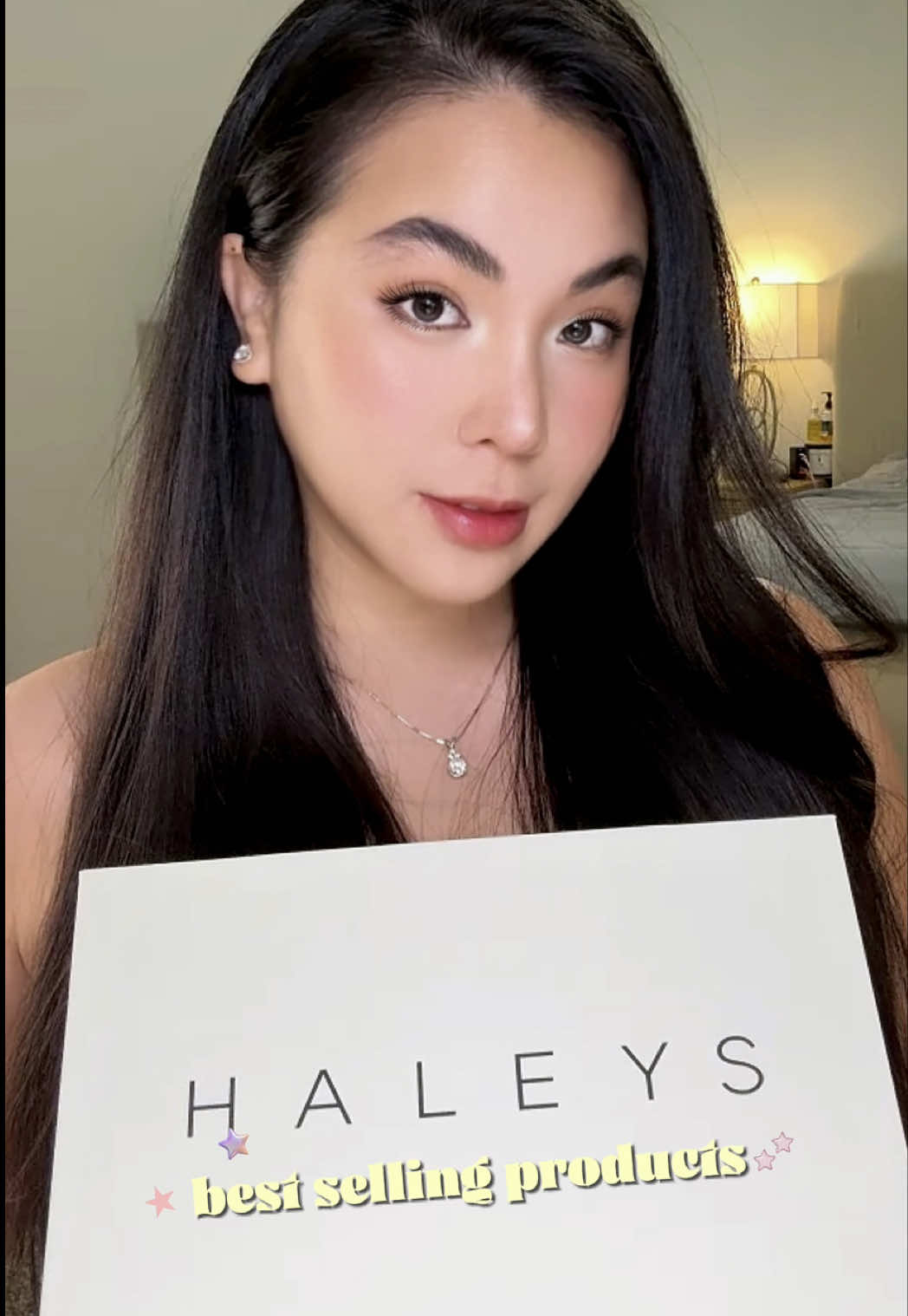 TikTok post by @sfami.us for HALEYS. Caption reads: GRWM while I test the Best of @HALEYS Beauty box....