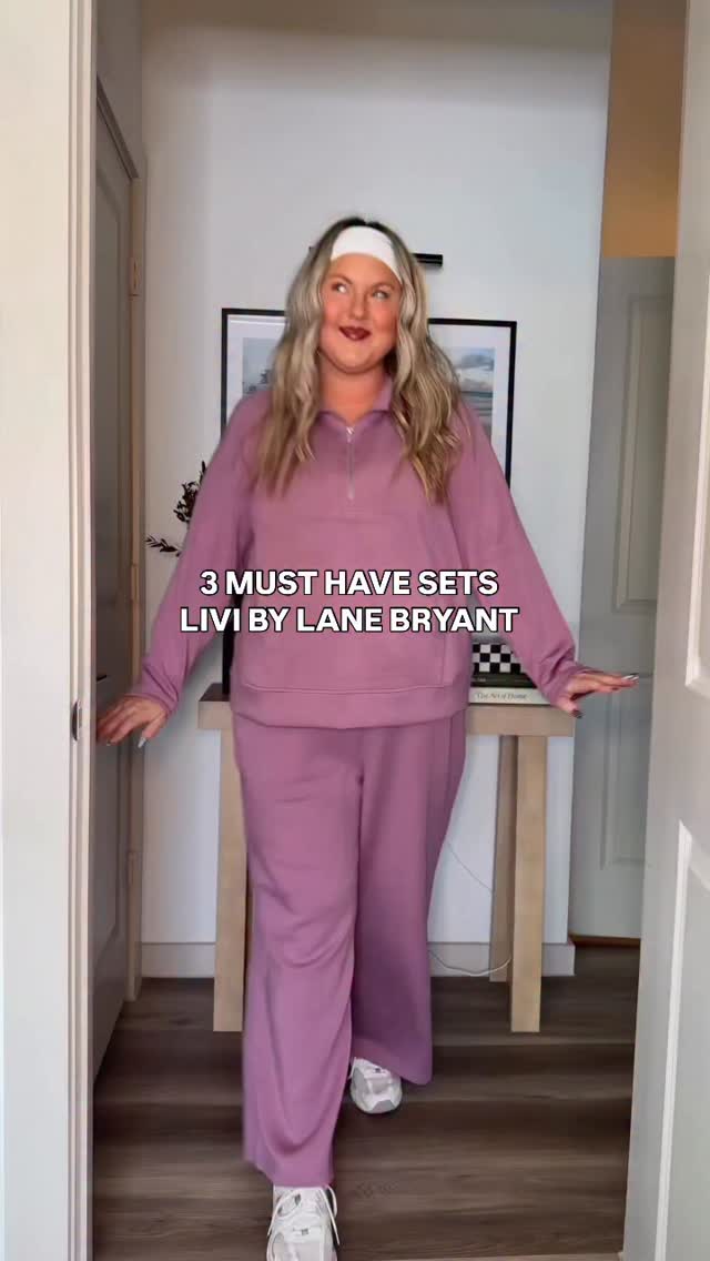 Instagram post by @ashleyyrobo for Lane Bryant. Caption reads: My must have Livi sets from @lanebryant 🩷
Comment....