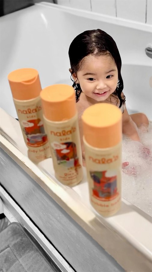 Instagram post by @thetrinidadfamily for Nala’s Baby. Caption reads: Trying the new @nalasbabyuk Strawberry Springs....
