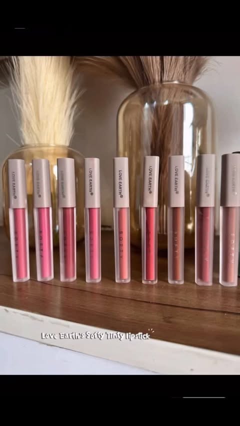 Instagram post by @impreetisaxena for Love Earth. Caption reads: SOFTY TINTY LIPSTICKS from @loveearth_handmade -....